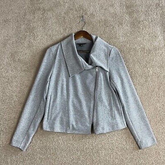 Banana Republic Gray Asymmetrical Moto Jacket - Picture 2 of 6